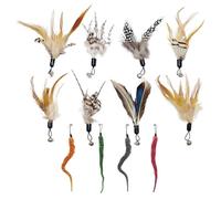 HDGSAFD 8 Piezas De Divertidos Palitos para Gatos para Reemplazar Plumas Y 4 Piezas De Divertidos Insectos para Gatos, Adecuados para El Entretenimiento De Gatos.