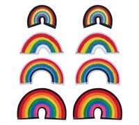 HDGSAFD 8 Piezas De Parches De Tela Bordados En El Arco Iris, Lindos Parches De Tela De Dibujos Animados, Parches De Ropa, Parches De Tela Decorativos De Ropa.