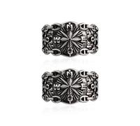 HDGSAFD Anillos De 2 Piezas, Anillo Abierto Ajustable, Anillo para Hombre, Anillo De Brújula Personalizado, Decoración De Ropa