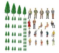 HDGSAFD Árbol Modelo De Mesa De Arena De 50 Piezas, Modelo De Hombre En Miniatura De 20 Piezas, Árbol Modelo De Paisaje, Modelo De Árbol Mixto Tridimensional, Conjunto De Modelo Arquitectónico