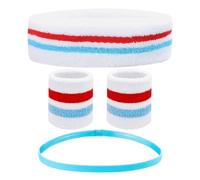 HDGSAFD - Bandas para deporte y atletas (4 unidades, 5 x 18 cm), color azul, blanco, rojo