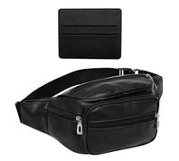 HDGSAFD Bolsa De Cintura para Hombres De 1 Pieza Y Cubierta De Tarjeta De 1 Pieza, Bolsa De Cintura De Cuero, Bolso De Cintura De Moda Y Simple, Bolsa De Cintura De Gran Capacidad.