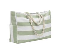 HDGSAFD Bolsa de playa de lona de 1 pieza, bolso impermeable de gran capacidad, bolso de hombro portátil, adecuado para viajes, fitness, natación y vacaciones en la playa, Verde esmeralda