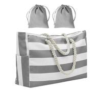 HDGSAFD Bolso de mano de 1 pieza, bolso de tela de 2 piezas, bolso de playa con cremallera para mujer, bolso de playa impermeable, bolso de mano para mujer, bolso de playa, gris, 7 x 9 cm