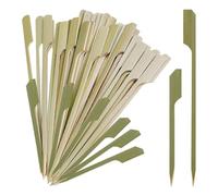 HDGSAFD Brochetas para Barbacoa De 200 Piezas, Tenedores para Patatas Fritas, Bocadillos En Brochetas, Palillos De Dientes, Platos para Refrigerios, Accesorios para Buffet, Kebabs