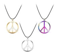 HDGSAFD Collar De Paz De Metal De 3 Piezas, Collar De Personalidad Elee, Collar De Estilo Punk, Accesorios De Ropa.