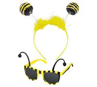 HDGSAFD Diadema De 1 Pieza Y 1 Pieza De Gafas De Sol De Abeja, Accesorios De rol, Accesorios De Disfraces De Abejas, Accesorios para Fiestas Divertidas.