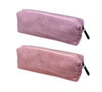 HDGSAFD Estuche para Lápices De Pana De 2 Piezas, Estuche para Lápices De Color Sólido, Estuche para Lápices Rosa, Bolsa De Almacenamiento Simple Y Conveniente, Estuche para Lápices para Estudiantes