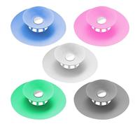 HDGSAFD Filtro De Drenaje De 5 Piezas, Filtro De Silicona, Accesorios para El Hogar, Adecuados para Lavamanos, Bañeras, Desagües De Piso.