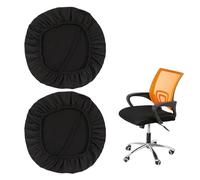 HDGSAFD Fundas de Silla de 2 Piezas - Negras para Oficina, Elásticas, de Cojín, para Exteriores - Decoración de Boda y Bar