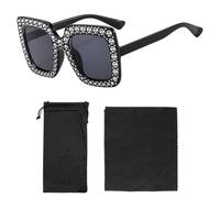 HDGSAFD Gafas De Sol De 1 Pieza, Tela De Lentes De 1 Pieza, Bolsas De Vasos De 1 Pieza, Gafas De Sol Con Incrustaciones De Diamantes, Gafas De Moda Para Mujeres, Accesorios Para Ropa De Fiesta.