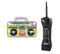 HDGSAFD Globo De Radio De 1 Pieza Y Globo De Teléfono Móvil Retro De 1 Pieza, Juguetes Inflables para Niños, Decoraciones De Fiesta, Globos Creativos.