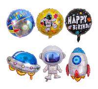 HDGSAFD Globos Temáticos Espaciales De 12 Piezas, Globos De Película De Aluminio, Lindo Juego De Globos De Dibujos Animados, Decoración De La Fiesta De Cumpleaños para Niños.