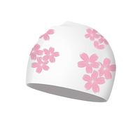 HDGSAFD Gorro de natación de silicona para mujer, diseño de flores de melocotón, antideslizante, impermeable, accesorio de natación