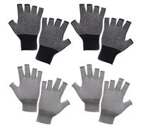 HDGSAFD Guantes Sin Dedos Antideslizantes Con Pantalla Táctil, Unisex Para Ciclismo Al Aire Libre - 4 Pares Resistentes Al Desgaste