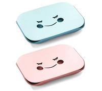 HDGSAFD Jabonera Bonita De 2 Uds, Jabonera De Plástico, Jabonera Creativa De Dibujos Animados, Jabonera De Drenaje, Accesorios De Baño