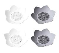 HDGSAFD Jabonera con Forma De Flor De 4 Uds, Jabonera Creativa, Jabonera De Silicona, Jabonera De Drenaje para El Hogar, Accesorios De Baño