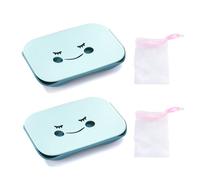 HDGSAFD Jaboneras De 2 Piezas Y Redes De Espuma De 2 Piezas, Jaboneras Creativas Personalizadas, Lindas Jaboneras, Jaboneras De Drenaje, Accesorios De Baño