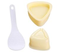 HDGSAFD Juego de 3 moldes para sushi, molde para bolas de arroz, juego de moldes para sushi, juego de moldes de bolas de arroz con forma de triángulo, juego de herramientas antiadherentes (1 grande y