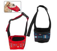 HDGSAFD Pack De 2 Bozales para Perros Estampados, Bozales Anticomer, Bozales Antimordeduras, Bozales Antigritos, Bozales Suaves Y Transpirables