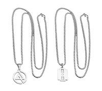 HDGSAFD Pack De 2 Collares con Cole De Moda, Collares Personalizados De Hip Hop, Collares Sencillos, Accesorios De Ropa