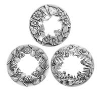 HDGSAFD Pack De 3 Tapas para Velas, Tapas para Velas Vintage, Tapas para Velas Huecas Talladas, Tapas para Velas De Metal, Accesorios para Velas