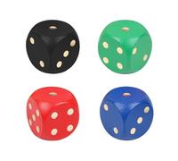 HDGSAFD Pack De 4 Dados De Madera, Dados Grandes, Juego De Lanzamiento, Juguete Educativo, Soporte De Juego Interactivo