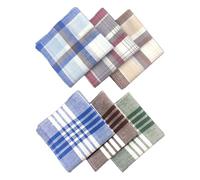 HDGSAFD Pack De 6 Pañuelos De Hombre, Pañuelos Cuadrados, Pañuelos Vintage, Pañuelos De Algodón, Pañuelos Cuadros, Pañuelos Suaves