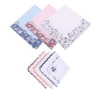 HDGSAFD Pack De 6 Pañuelos Florales, Pañuelos De Algodón Estampados, Pañuelos De Mujer, Suaves Pañuelos Vintage, Prácticos Pañuelos De Bolsillo