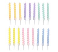 HDGSAFD Paquete De 18 Velas En Espiral, Insertos para Velas De Pastel De Cumpleaños, Decoraciones Creativas para Velas, Accesorios para Pasteles, Accesorios para Postres