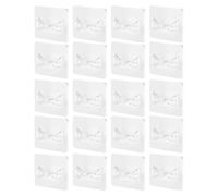 HDGSAFD Paquete De 20 Pegatinas De Soporte Sin Perforaciones, Soportes para Barras Y Soportes De Pared Autoadhesivos para Barras De Cortinas De Puertas, Barras De Cortinas Y Barras para Colgar
