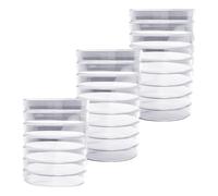 HDGSAFD Paquete De 25 Placas De Petri De Plástico, Placas De Petri Transparentes, Placas De Petri con Tapas, Suministros De Laboratorio, Placas De Petri De Laboratorio