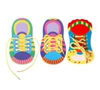 HDGSAFD Paquete De 3 Juguetes para Atar Cordones De Zapatos para Educación Temprana, Ayudas para El Entrenamiento De Cordones De Zapatos para Niños, Accesorios para Enhebrar Cordones De Zapatos