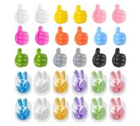 HDGSAFD Paquete De 30 Mini Ganchos con Forma De Dedo, Ganchos Creativos, Clips para Cables De Datos, Ganchos De Silicona Autoadhesivos