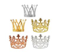 HDGSAFD Paquete De 5 Adornos De Joyería De Corona, Decoraciones para Pasteles, Adornos De Corona con Diamantes De Imitación, Adornos Brillantes, Accesorios para Pasteles para Niñas