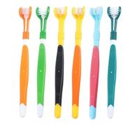 HDGSAFD Paquete De 6 Cepillos De Dientes De Tres Caras, Cepillos De Dientes para Niños, Cepillos De Limpieza Bucal, Cepillos De Dientes De Cerdas Suaves, Cepillos De Dientes Portátiles