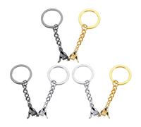 HDGSAFD Paquete de 6 llaveros de dedo con gancho, llaveros creativos, llaveros de promesa, llaveros para parejas románticas, regalos de amor para novio/novia, Negro, oro, acero, Talla única