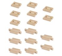 HDGSAFD Vía De Bloques De Construcción De 16 Piezas, Vía De Montaje De Ferrocarril, Vía De Conexión De Juguete De Ferrocarril para Niños, Juguete De Montaje De Madera