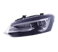 HDHCSCAGH Juego Faros Delantero para VW para Polo 2011 2012 2013-2018 Git Faro Drl Accesorios Lente Proyector Luces Antiniebla Traseras Faro Principal Coche(2pcs Headlights)