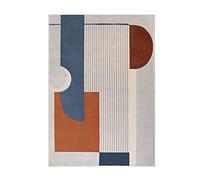 HDICUHNANU Alfombra de Salón, Alfombra Geométrica De Lujo Nórdica Rectangular Cómoda Poliéster Antideslizante Decoración del Hogar Estética(A,120 * 160cm)