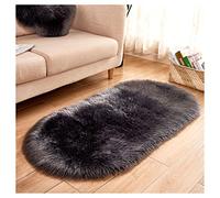 HDICUHNANU Alfombra de Salón, Alfombra Suave y Peluda de Lujo Piel sintética Alfombras Antideslizantes mullidas para Interiores Decoración del Hogar Estética(E,60x120cm)