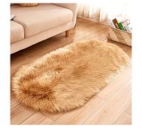 HDICUHNANU Alfombra de Salón, Alfombra Suave y Peluda de Lujo Piel sintética Alfombras Antideslizantes mullidas para Interiores Decoración del Hogar Estética(C,60x120cm)
