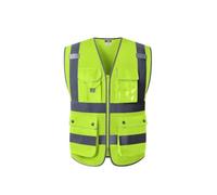 HDICUHNANU Chaleco De Seguridad Chaleco Reflectante De Tráfico Supervisión del Sitio Construcción Ropa Reflectantes Chaleco De Trabajo(Yellow,XXL)