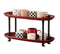 HDICUHNANU Colgador Tazas Estante de almacenamiento doble capa tazas mesa multifuncional Organizador de Utensilios Cocina