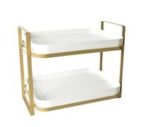 HDICUHNANU Colgador Tazas Estante organizador de secado tazas 2 niveles for encimera Organizador de Utensilios Cocina(White)