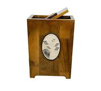 HDICUHNANU Cubo de Basura,Papelera Bote De Basura Madera Natural Cubos Reciclaje Para Interiores Con Cubo Interior Plástico Para Baños Cocinas Contenedor Residuos