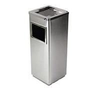 HDICUHNANU Cubo de Basura,Papelera Cubo De Basura Cuadrado Acero Inoxidable Restaurante Del Hotel Con Cenicero Centro Comercial Contenedor Residuos