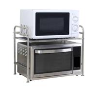 HDICUHNANU Estantes Cocina Estante De Cocina Acero Inoxidable, For Horno Microondas, Organizador Baño For El Hogar, Almacenamiento For Olla Arrocera EstanterÍa de PanaderÍa(55cm)