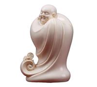 HDICUHNANU Figura Buda,Resistente Intemperie, Estatua De Buda Maitreya Porcelana Cerámica Happy Laugh para La Buena Suerte, para Decoración del Hogar Feng Shui(C)