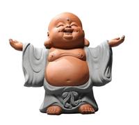 HDICUHNANU Figura Buda,Resistente Intemperie, Estatua De Buda Sonriente para La Buena Suerte, Arena Morada, Feliz 4,1 Pulgadas Alto, Chino para Decoración del Hogar, Oficina Y Coche Feng Shui(B)